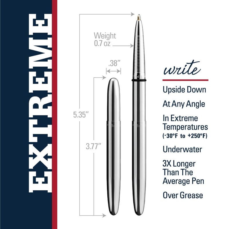 FISHER قلم فيشر سبيس بن الكروم، قلم حبر جاف، نحاسي، حبر أسود - Image 2