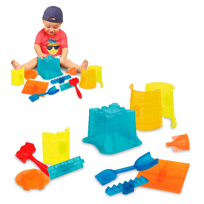 Battat â€“ Sand Toys For Kids â€“ 11 Pieces Sandcastle Building Kit With Molds And Shovel â€“ Outdoor Sandbox Toys â€“ 3+ years - Image 1