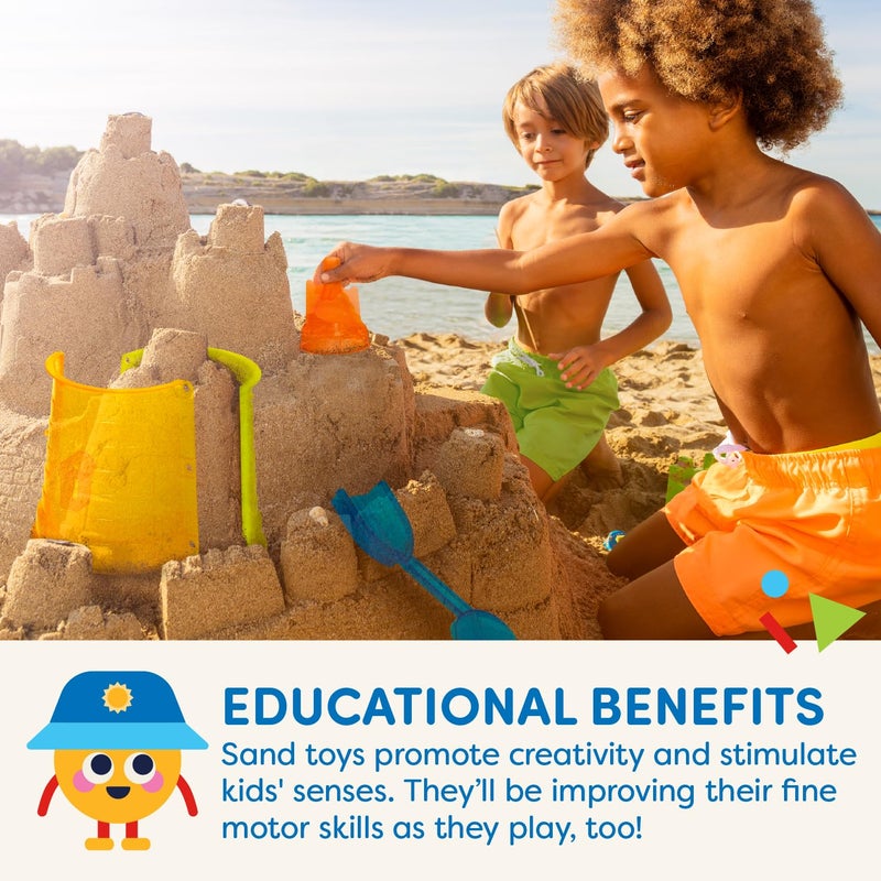 Battat â€“ Sand Toys For Kids â€“ 11 Pieces Sandcastle Building Kit With Molds And Shovel â€“ Outdoor Sandbox Toys â€“ 3+ years - Image 4