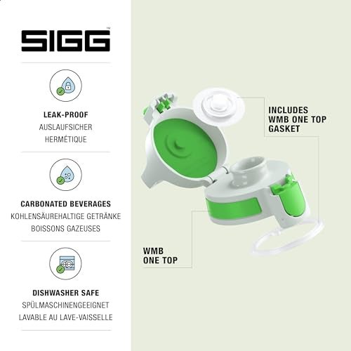 Sigg WMB ONE Top Green Closure One Size Replacement Spare Part Drinking Bottle OneHanded LeakProof Closure Cap - Image 3