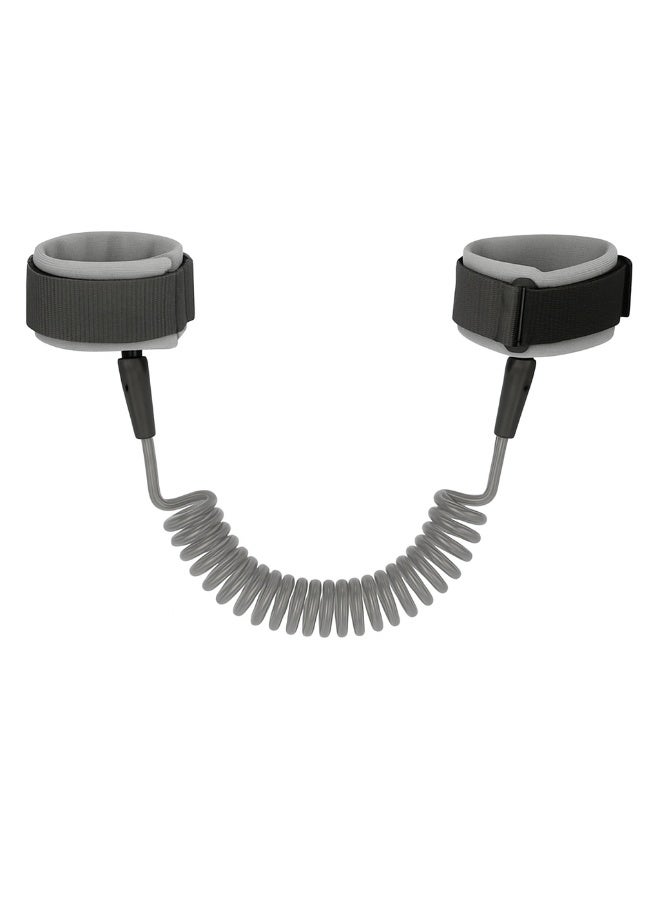 هوم كير سوار معصم أمان فائق الأمان للأطفال الصغار من هوم كير - حبل سلك فولاذي عاكس للضوء بطول 1.5 متر يدور 360 درجة مع أساور مبطنة تسمح بالتهوية وقفل أمان لسلامة الأطفال في الأماكن المزدحمة وأثناء السفر والتسوق - أزرق - Image 1