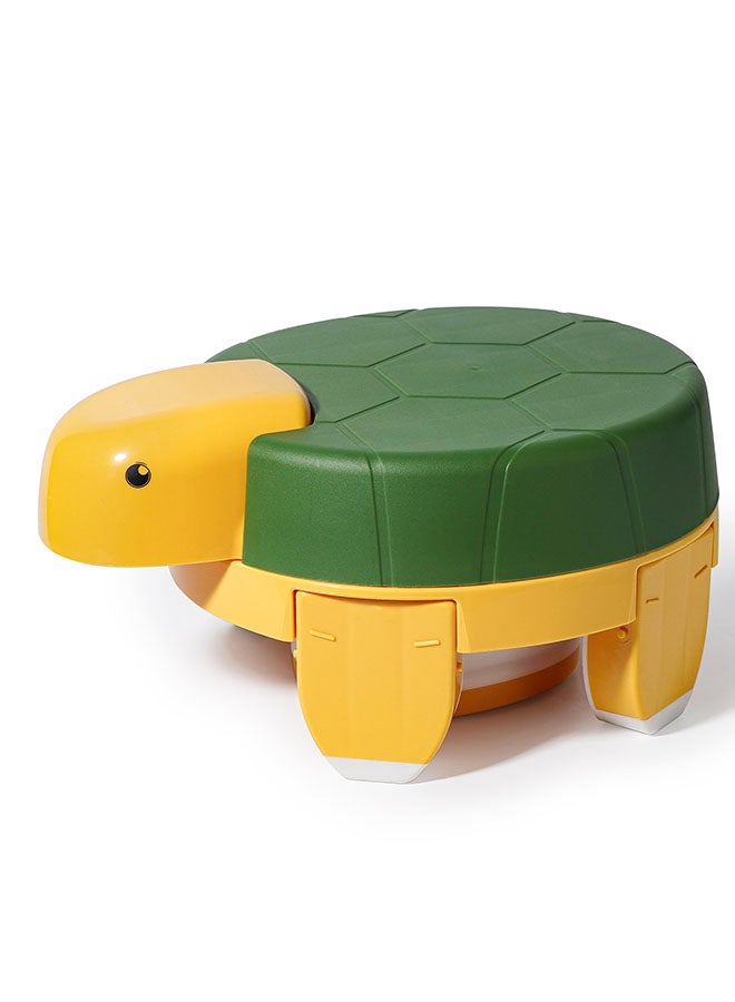 Arabest Portable Potty Training Seat for Toddler Kids,Foldable Travel and Home Potty Training Toilet Chair,Cute Tortoise Shape Travel Potty for Baby Kids with Storage Bags,Indoor and Outdoor - Image 1
