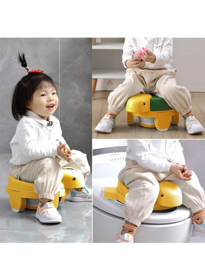 Arabest Portable Potty Training Seat for Toddler Kids,Foldable Travel and Home Potty Training Toilet Chair,Cute Tortoise Shape Travel Potty for Baby Kids with Storage Bags,Indoor and Outdoor - Image 4