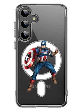 Magnetic Case for Samsung Galaxy S24 Plus 6.7-inch Compatible with MagSafe Wireless Charging, Shockproof Phone Bumper Cover Captain America - pzsku/Z5C0EB70C8A581123F543Z/45/_/1707938823/4c2da0b4-1942-431a-ab1e-43baaaba789a