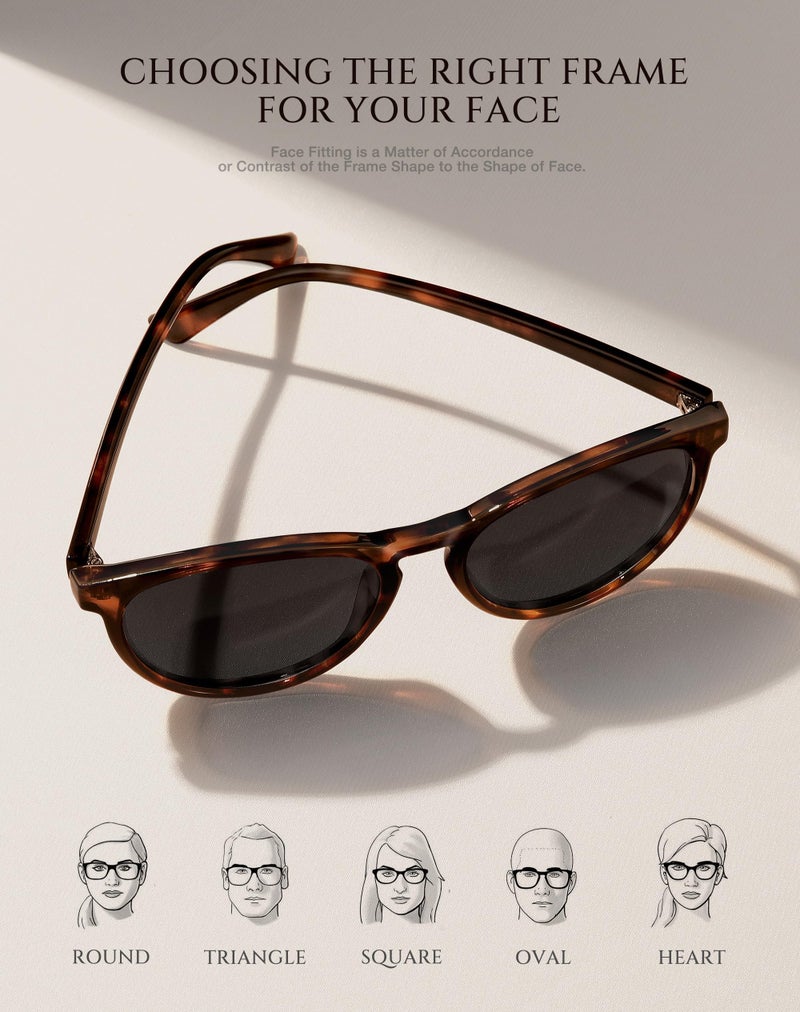 Fozono Classic Round Polarized Sunglasses for Women Retro Shades Trendy Vintage Sun Glasses - Image 3