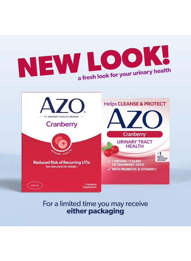 AZO مكمل صحة المسالك البولية من AZO توت بري، 1 حصة = 1 كوب من عصير التوت البري، حبوب توت بري خالية من السكر، 50 حبة - Image 3