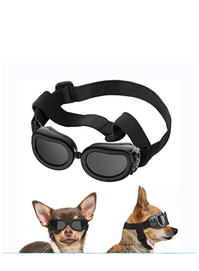 Dog Goggles Small Breed Sunglasses, UV Protection Sunglasses with Adjustable Strap, Waterproof Windproof Snowproof Cool Glasses for Puppy and Cat, Sun Doggie - Image 1