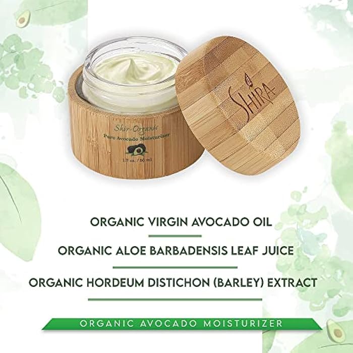 Shira Shir Organic Avocado Moisturizer for dry Mature Skin, 24-Hour Hydrating Face Cream Infused with Vitamins A, B, D, and E for Nourished Skin, Face Moisturizer Cream (15ml) - Image 3