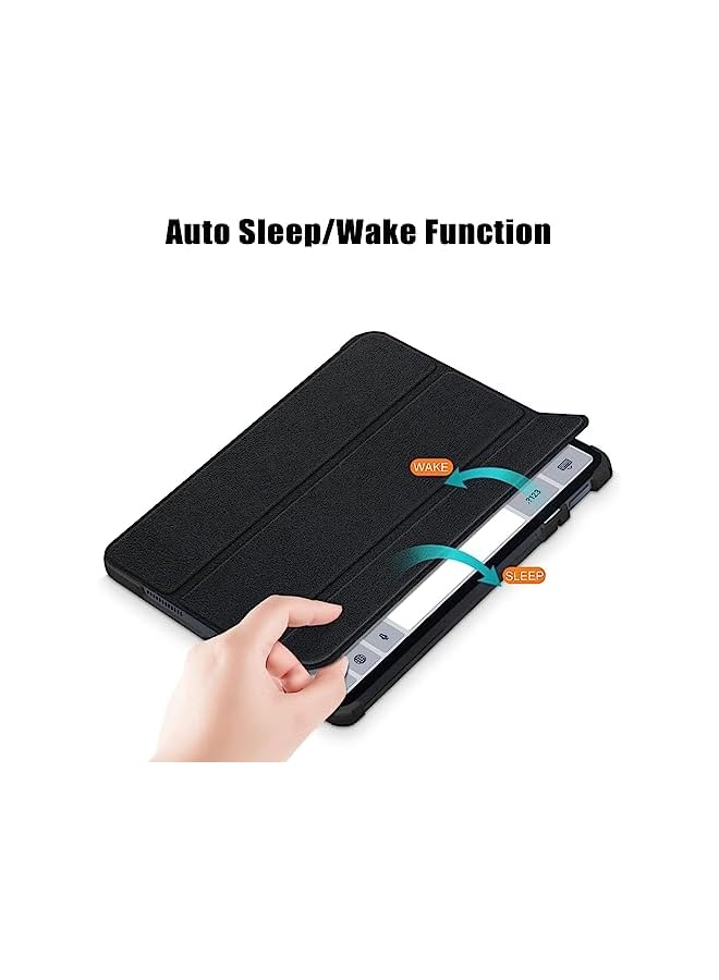 PROMASS Pad 6 / Xiaomi Pad 6 Pro Case Cover 2023 Tri-Fold Smart Tablet Pu Leather Case, Hard Pc Back Shell Slim Case Multi- Viewing Angles Stand Hard Shell Folio Case Cover With Auto Wake (Black) - Image 4