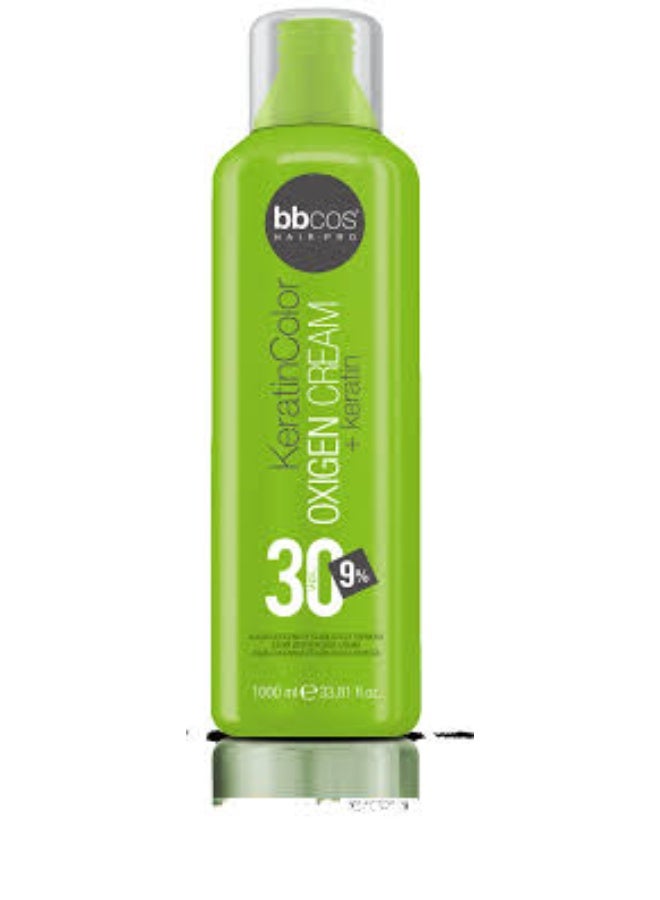 BBCOS KeratinColor Oxygen Cream 30 Vol 9% with Keratin – Powerful 1000ml Professional Hair Developer - Image 2