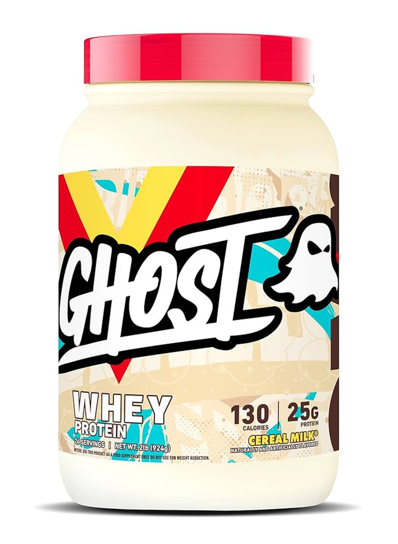 Ghost Powder,Cereal Milk - 2Lb Tub, 25G Of Protein - Flavored Isolate, Concentrate & Hydrolyzed Whey Protein Blend - Post Workout Shakes - Soy & Gluten Free - Image 1