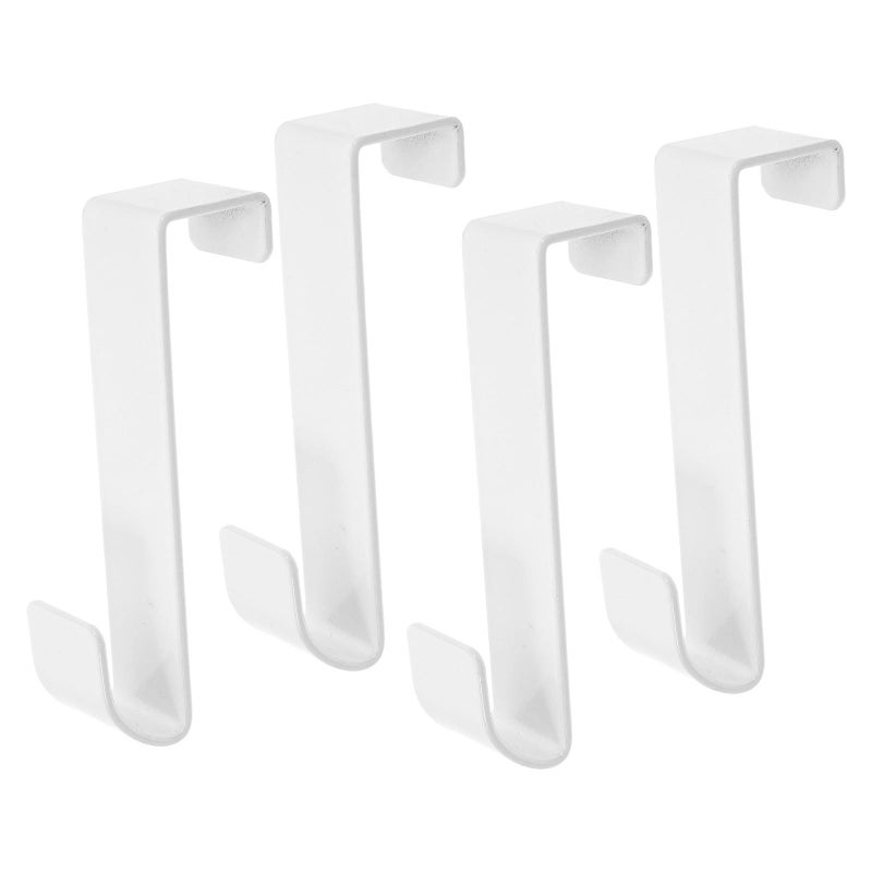 4 Pack Over Door Hooks with Anti Scratch Pads for Towel Robe and Shower Storage - Image 2