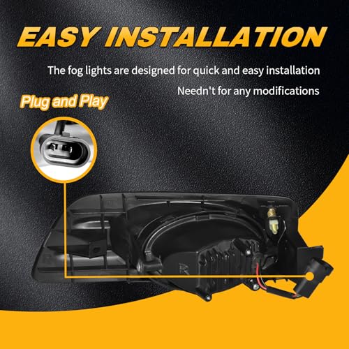 OKSIWA LED Fog Light for 2006-2007 Honda Accord Sedan,Front Bumer Fog Lamp Kit with Wiring Harness, Switch,Plug and Play,Fog Assembly Replacement - Image 4