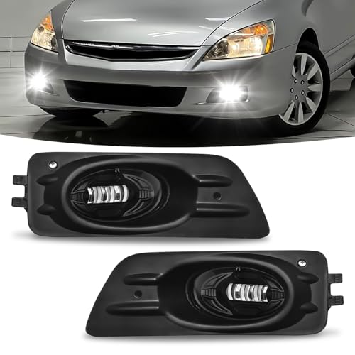 OKSIWA LED Fog Light for 2006-2007 Honda Accord Sedan,Front Bumer Fog Lamp Kit with Wiring Harness, Switch,Plug and Play,Fog Assembly Replacement - Image 1