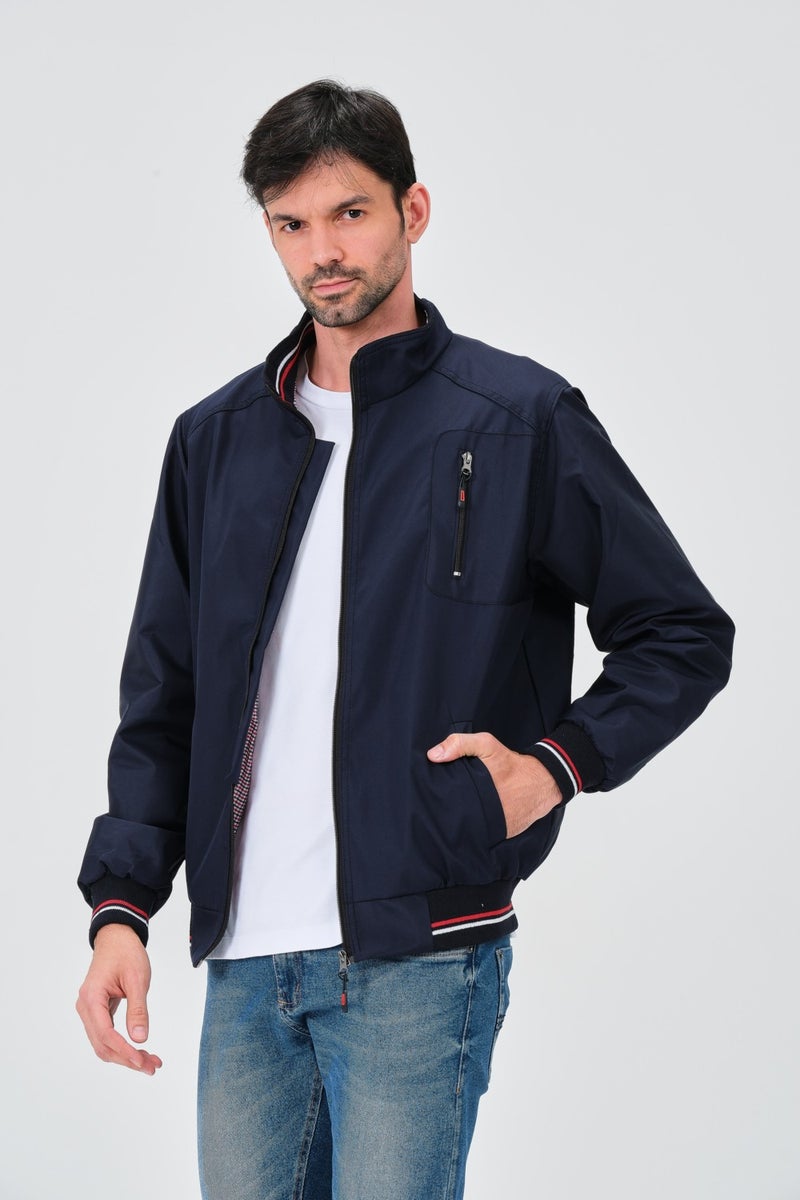 Marjinal City Marginal City Navy Blue Shirt Lined Water and Windproof Seasonal Men's Coat  - Image 2