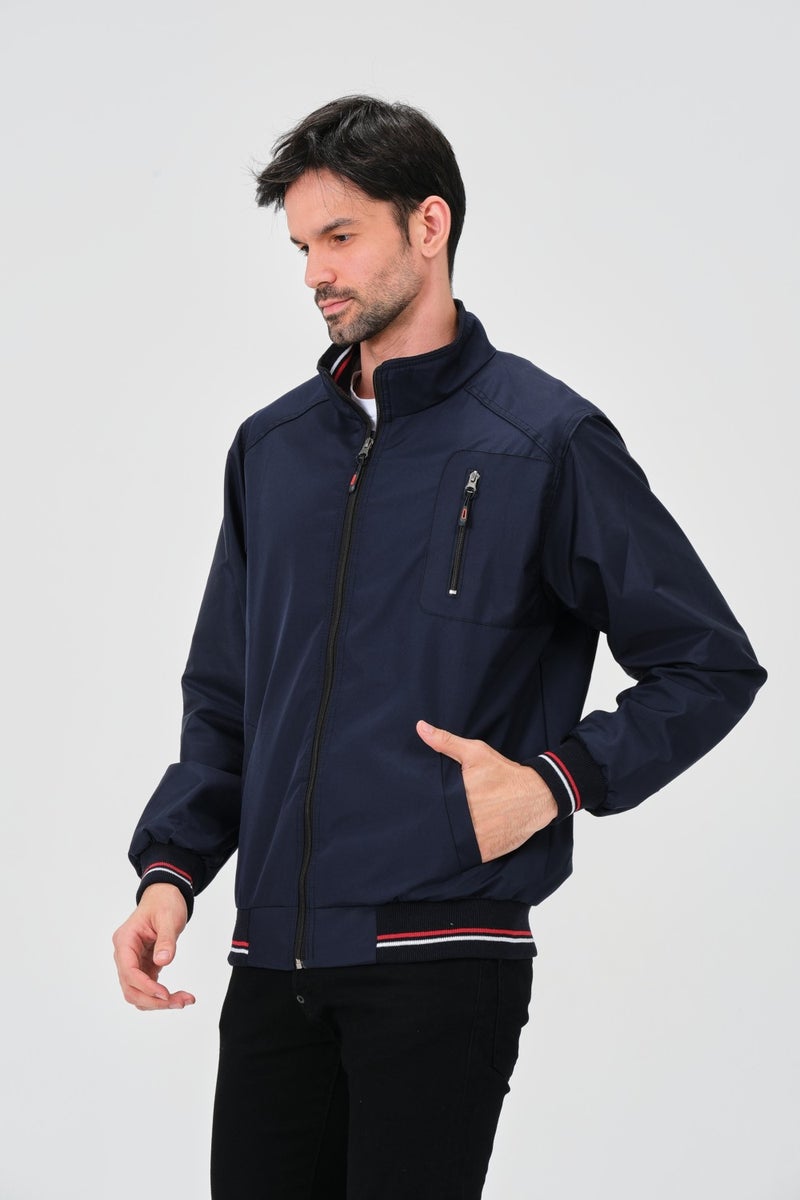 Marjinal City Marginal City Navy Blue Shirt Lined Water and Windproof Seasonal Men's Coat  - Image 1