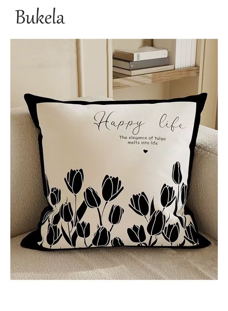 Bukela Pillow Covers Set of 4, Throw Pillow Cover, Short Plush Cushion Cover, Decorative Nature Plant Cushion Covers 45cm x 45cm,For Living Room Sofa Couch Bed Pillowcases 18x18 inches（Double sided pattern） - Image 4