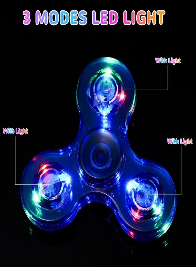WELLVO LED Fidget Spinner for Kids Adults, Light up Sensory Fidget Toys for Kids 4-8 8-12 ADHD Anxiety Stress Relief, Classroom Prizes Glow in The Dark Hand Fidget Spinner Boys Girls Birthday Gifts - Image 2