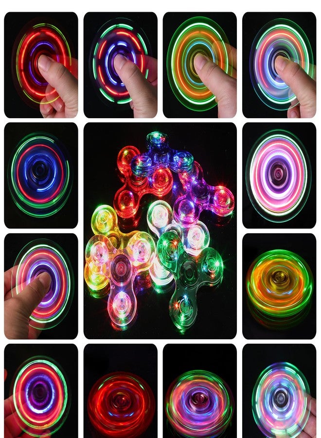 WELLVO LED Fidget Spinner for Kids Adults, Light up Sensory Fidget Toys for Kids 4-8 8-12 ADHD Anxiety Stress Relief, Classroom Prizes Glow in The Dark Hand Fidget Spinner Boys Girls Birthday Gifts - Image 5