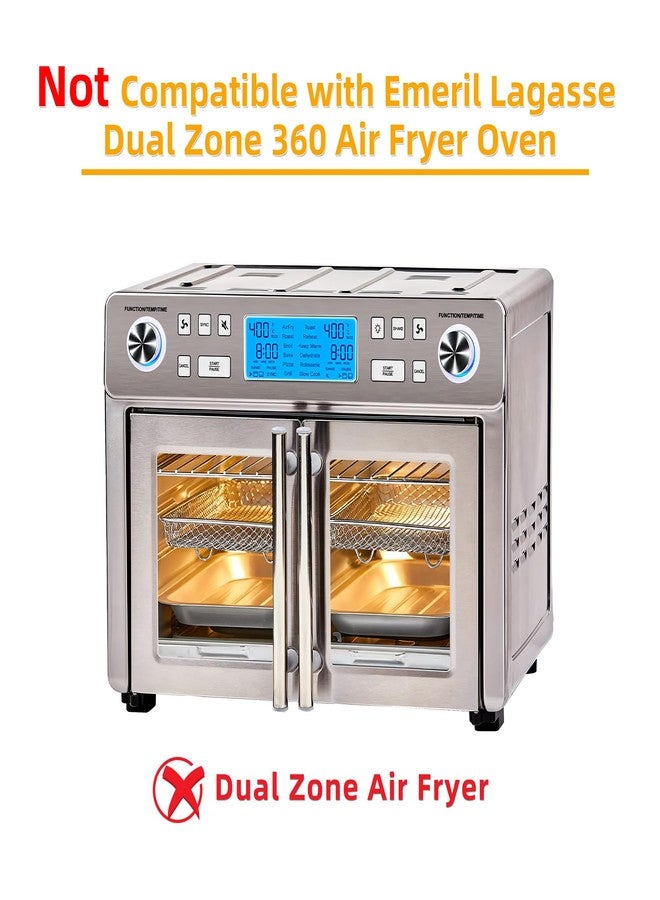 AODPWEN Air Fryer Accessories for Emeril Lagasse 26 Qt Extra Large & Everyday 360, Emeril Lagasse Air Fryer Basket and Pans for Oven with 100Pcs Disposable Parchment Paper, 4Pcs Reusable Teflon Mat - Image 3