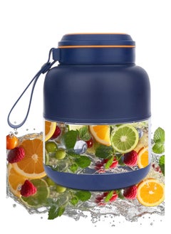 Generic 1300ml Enlarged Portable Electric Juicer Cup Smoothie Cup BPA-free USB Rechargeable Stainless Steel Blades Portable Blender Baby-food Maker Blue  - Image 1