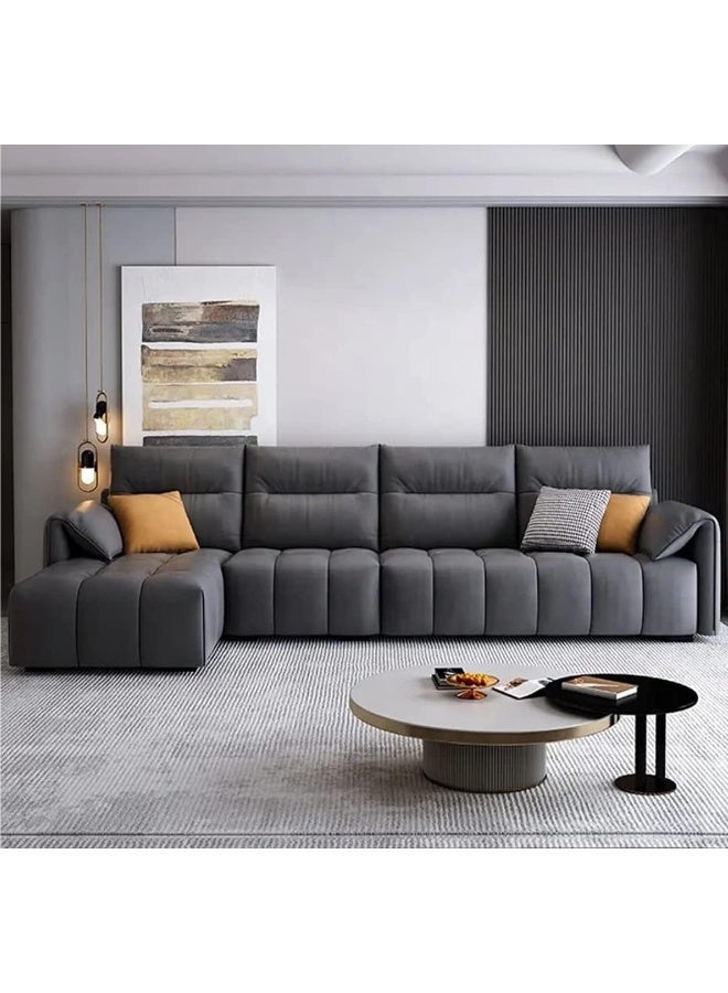 Generic Nordic Living Room Cloth L Shape Sofa Set Modern Small Family FourPerson Combination Sofa (Right)  - Image 1