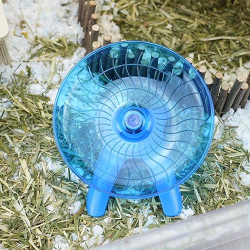 Reshiho Hamster Wheel Flying Saucer Silent Exercise Wheel Running Wheel for Hamsters, Gerbils, Mice and Other Small Pets, Silent Hamster Running Wheel(Blue) - Image 3