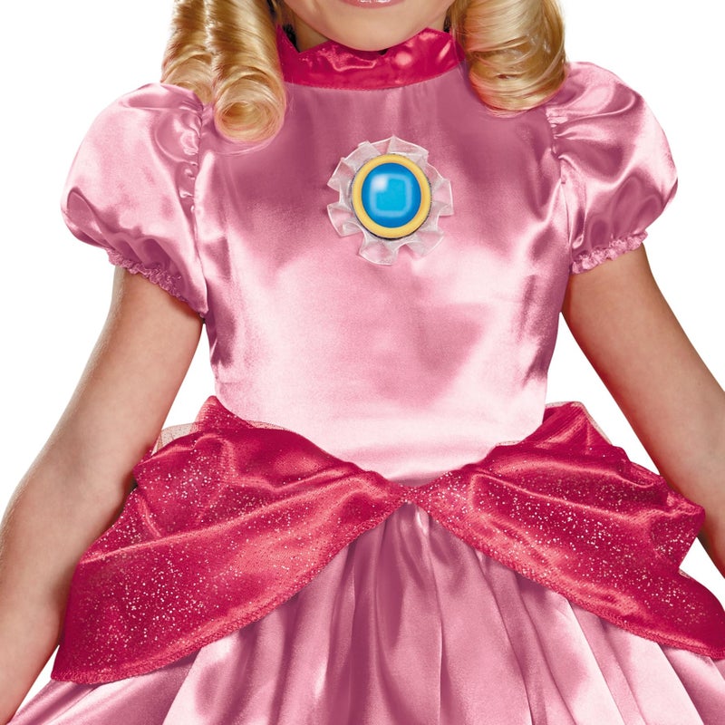 Disguise Nintendo Super Mario Brothers Princess Peach Girls Toddler Costume, Medium/3T-4T - Image 3
