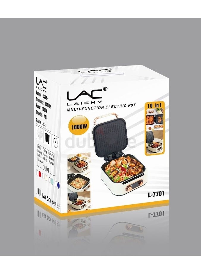 لاك LAC L-7701 وعاء كهربائي متعدد الوظائف مقلاة خبز آلة فطيرة منزلية إناء/ قدر القلي طباخ غير لاصق - Image 2