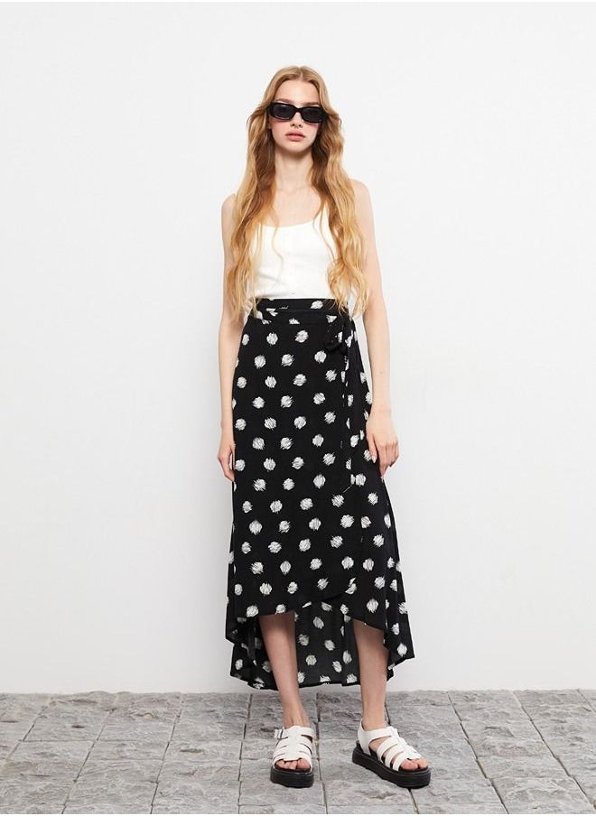LC WAIKIKI - Elastic Waist Floral A-Line Poplin Women's Skirt - Image 1
