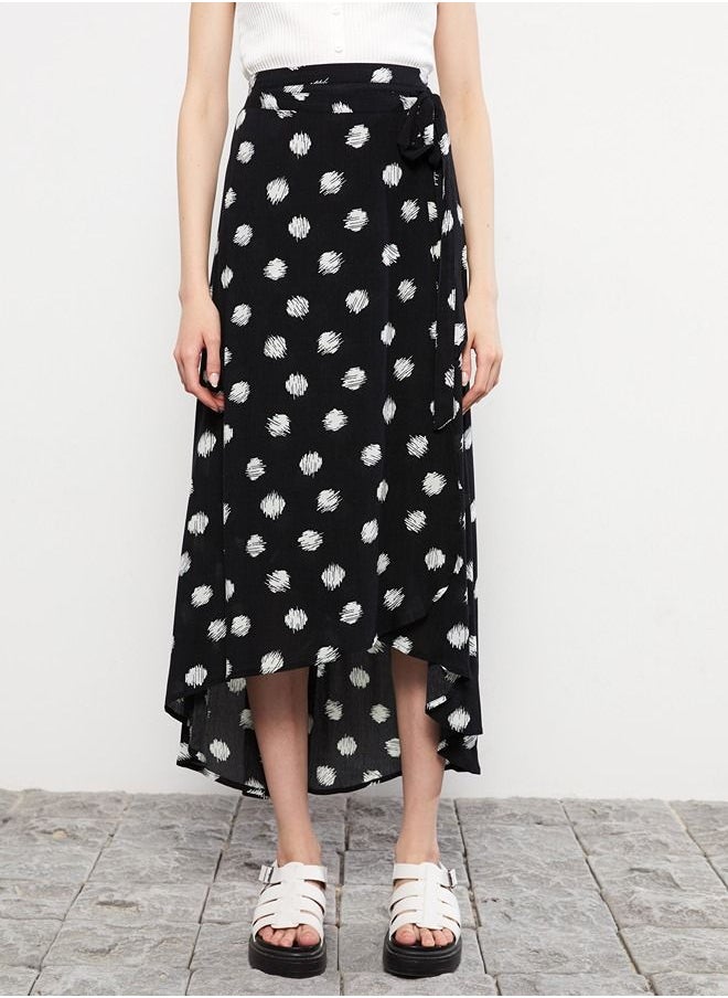LC WAIKIKI - Elastic Waist Floral A-Line Poplin Women's Skirt - Image 1