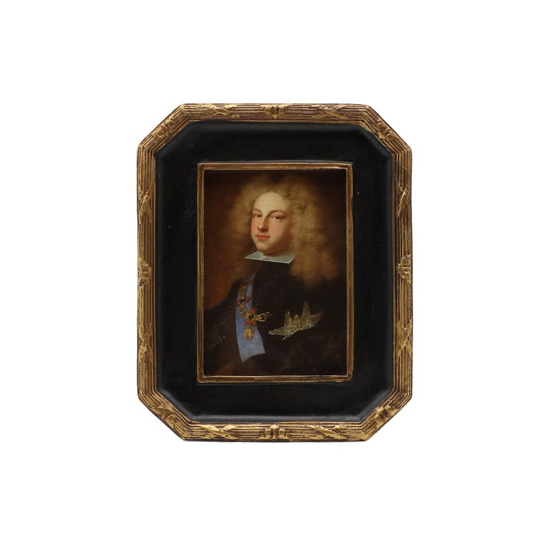 YULINK 25x35 Small Vintage Picture Frame Mini Antique Ornate Black and Gold Photo Frame Tiny Retro Octagon frame for Tabletop and Wall Display Old Fashioned Photo Gallery Art Decor