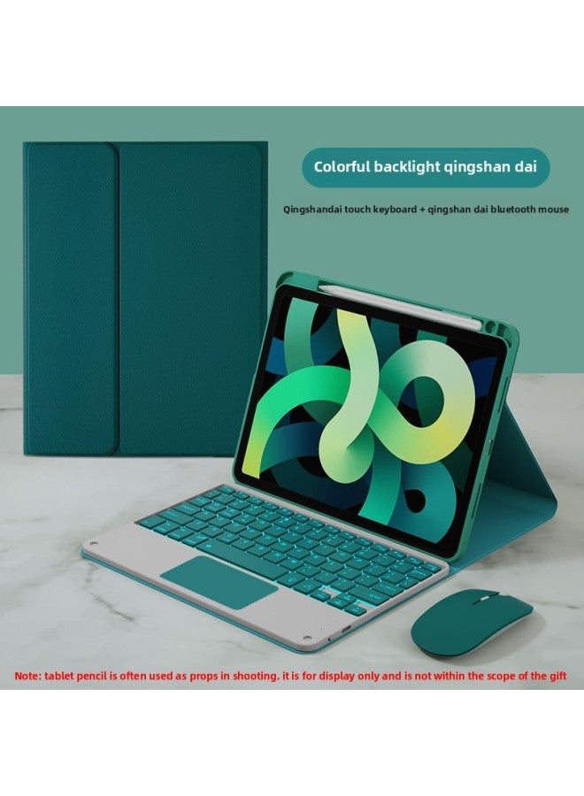 For Huawei MatePad11.5 Tablet Bluetooth Keyboard Protective Case With Pen Slot Honor X8Pro Backlit Keyboard-Color:[Colorful Backlight] Elegant Black + Black Bluetooth Keyboard [Send Bluetooth Mouse]]-Applicable Model:Universal Model For Matepad 11.5s/11.5/air 11.5  - Image 2