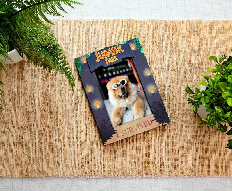 Silver Buffalo Silver Buffalo Jurassic Park Gate I Survived Photo Picture Frame  Black  4 x 6 Inches  - Image 3