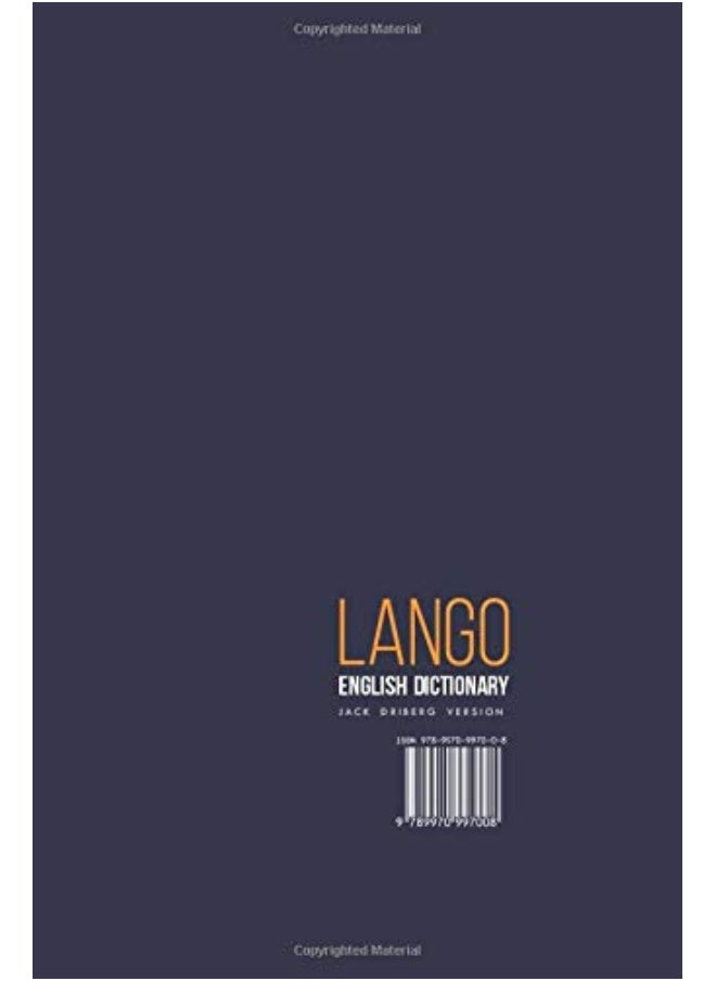 Omong Mark Donald Lango-English Dictionary
