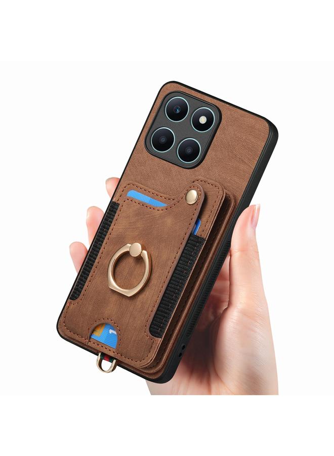 إيروريكس جراب هاتف بتصميم كلاسيكي مع حلقة متعددة البطاقات بتقنية RFID لهاتف Honor X6a - Image 4