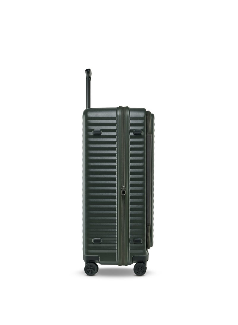 Echolac Celestra PC183FA-01 FS 30 Inch Expandable Hardside Trolley Luggage with TSA Lock, Front Opening Design, Hinomoto 4 Double-Wheeled System & Premium PC Shell - Deep Olive - Image 4