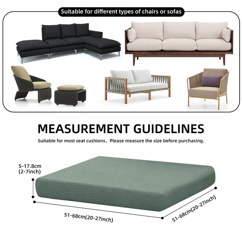 SUKAIKEQA Outdoor Cushion Covers Set,8PCS Waterproof Patio Furniture Couch Seat Slipcovers, Replacement for Sofa Sectional Chair(Coverï¼ŒOnly) - Image 2