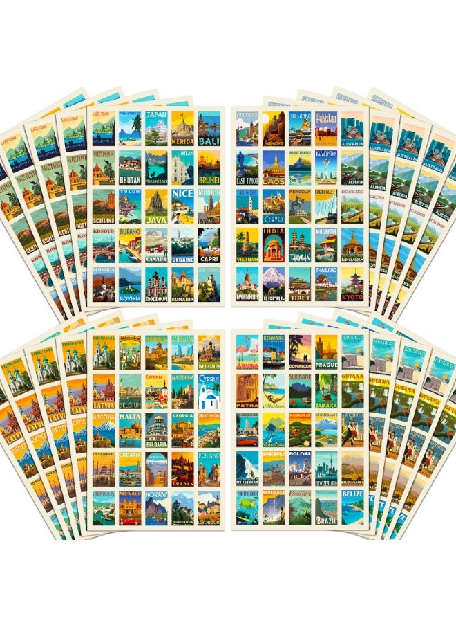 NIBEMINENT 100 Pcs World Landmarks Deco Kit Waterproof Stickers, High Definition Printing Bright Colors, Suitable for Laptop Skateboard Luggage Water Bottle Guitar DIY - Image 3