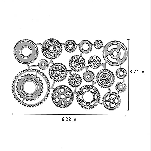 AHTOLS Gear Set Cutting Dies,Gears Die Cuts Metal Embossing Stencils Template Mould for Card Scrapbooking and DIY Craft Album Paper Card Decor - Image 2