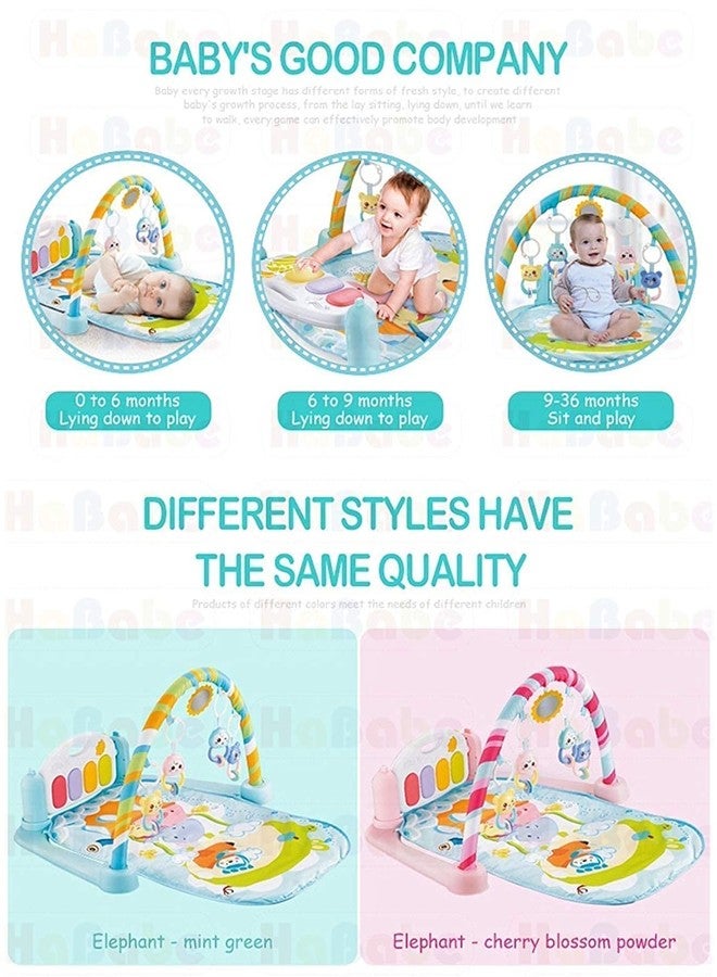 LOMESH Baby Play Mat Baby Kick and Play Piano Gym Mat Rack Infant Musical Keyboard Mat Piano Baby Gym and Fitness Rack Rattle Toy Play Crawling Mat Early Education - Image 4