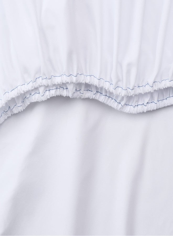 Arkwright, LLC Arkwright Bulk Queen Fitted Bed Sheets - Pack of 6 - Soft Cotton Blend Bottom Sheet Only with Deep Pocket, Hotel Collection Bedding for Hosts, Resorts, and Vacation Rentals, White - Image 3