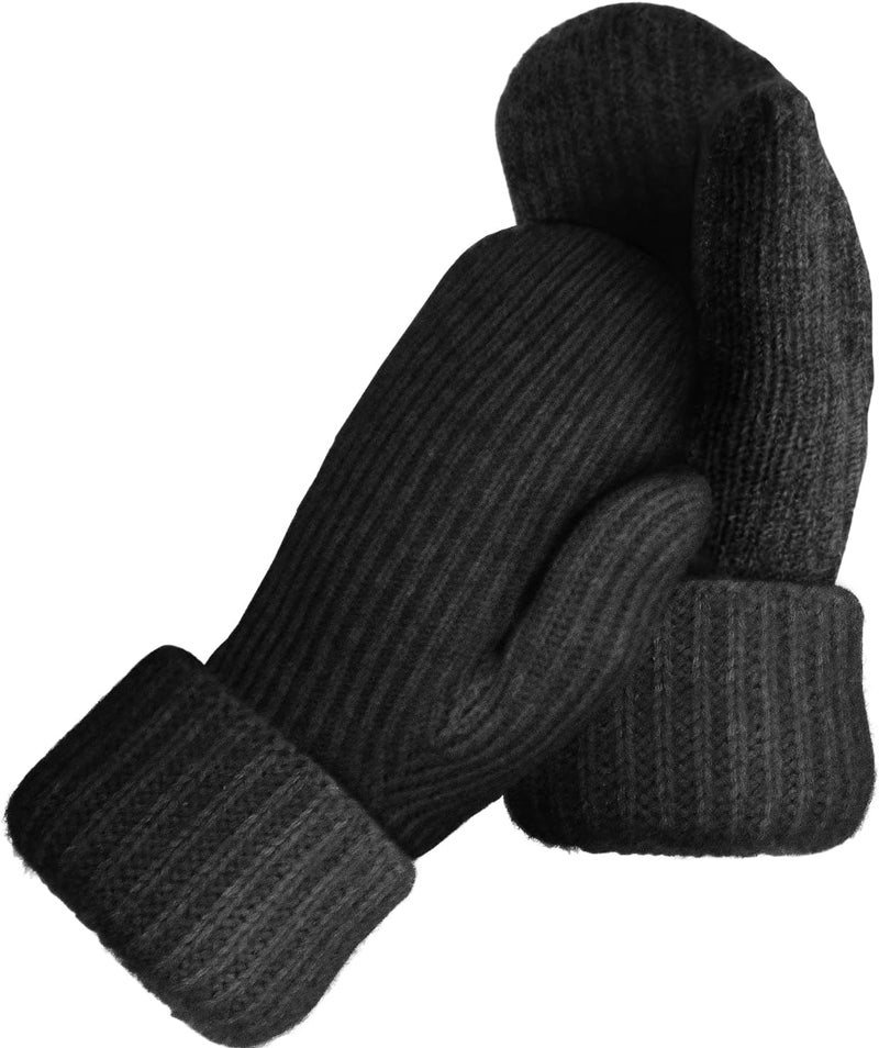 Whiteleopard Women's Winter Gloves Warm Lining - Cozy Wool Knit Thick Gloves Mittens - Image 1