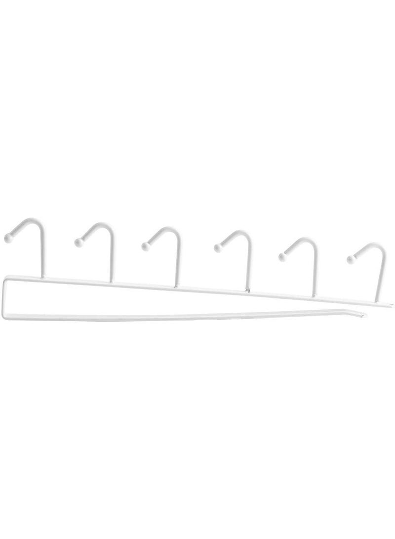 Kitchen cup holder, wall-mounted metal coffee cup holder, kitchen utensil storage hook for pots, pans, spoons, spatulas, and cooking accessories (white) - Image 2
