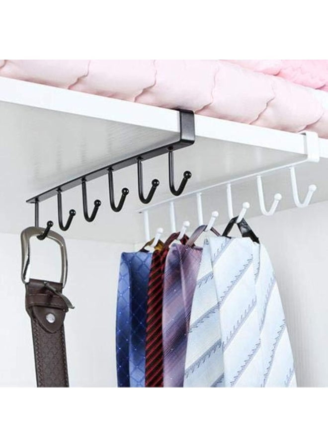 Kitchen cup holder, wall-mounted metal coffee cup holder, kitchen utensil storage hook for pots, pans, spoons, spatulas, and cooking accessories (white) - Image 3