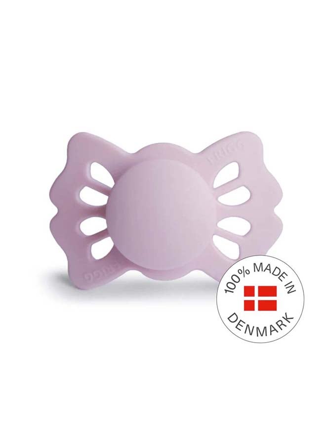 FRIGG Lucky Symmetrical Silicone Baby Pacifier 0-6M 1-Pack Soft Lilac - Size 1