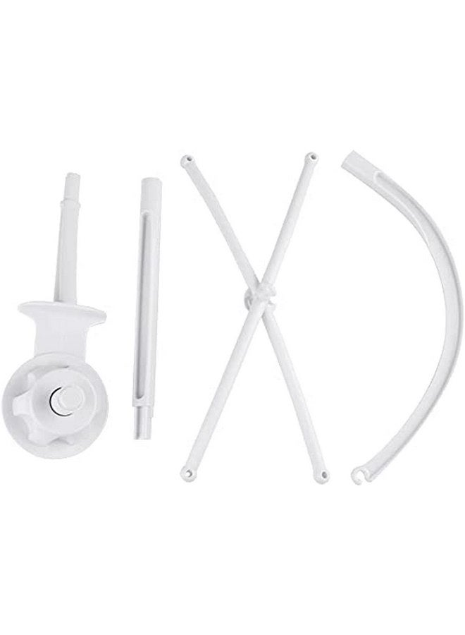 جوتوتوب ذراع متحرك لسرير الأطفال مقاس 26.77 بوصة، ذراع متحرك لسرير الأطفال، حامل صندوق موسيقى للأطفال مصنوع من بلاستيك ABS لذراع جرس السرير أو حامل ديكور ألعاب سرير الأطفال، أبيض - Image 5