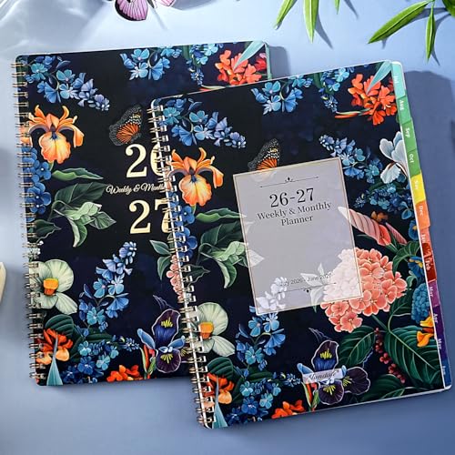 Vondafe Planner 2026-2027 - Academic Planner 2026-2027, July 2026 - June 2027, 9" x 11", 26-27 Planner Weekly and Monthly, Calendar Planner with Colorful Monthly Tabs + Twin-Wire Binding + Inner Pocket + Premium Thick Paper - Image 2