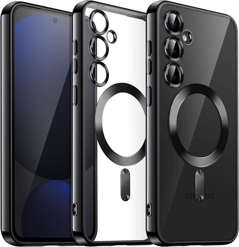 Grabist Phone Case For Samsung Galaxy A16 4G/5G, Clear case with camera lens protector Full protection, MagSafe compatible, scratch-resistant, anti-yellowing (Black) - Image 5