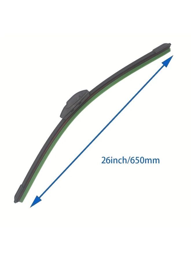14in 350mm Universal Car Windshield Wiper Blades Hook J U Type Adapter All Season - Image 3